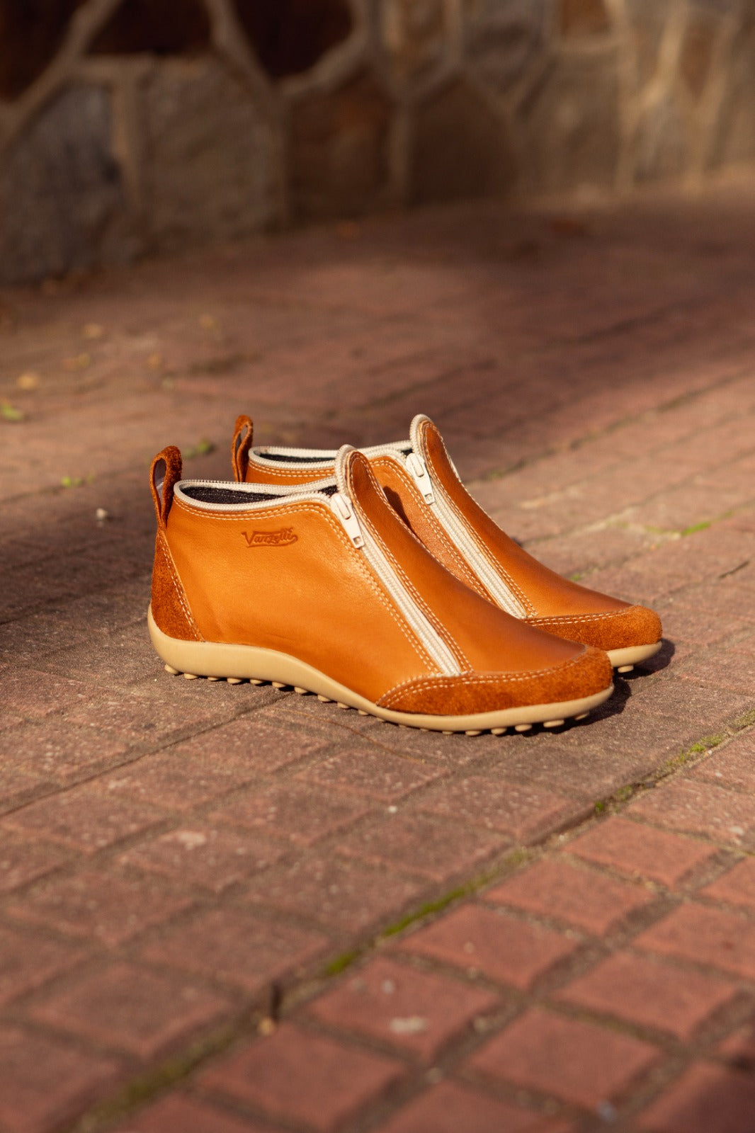 Bota Zipper Terracota Dos Cierres Vanzetti