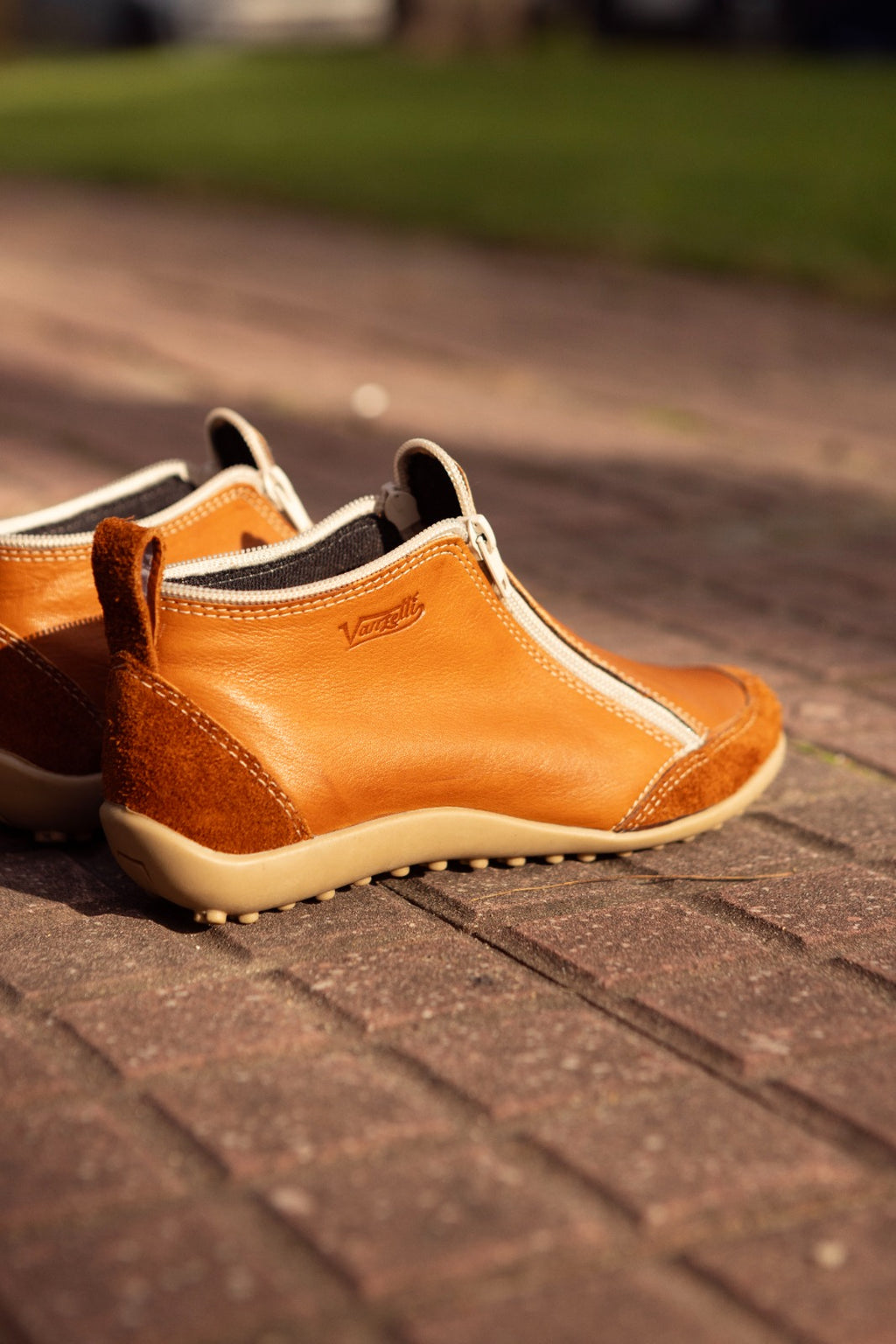 Bota Zipper Terracota Dos Cierres Vanzetti