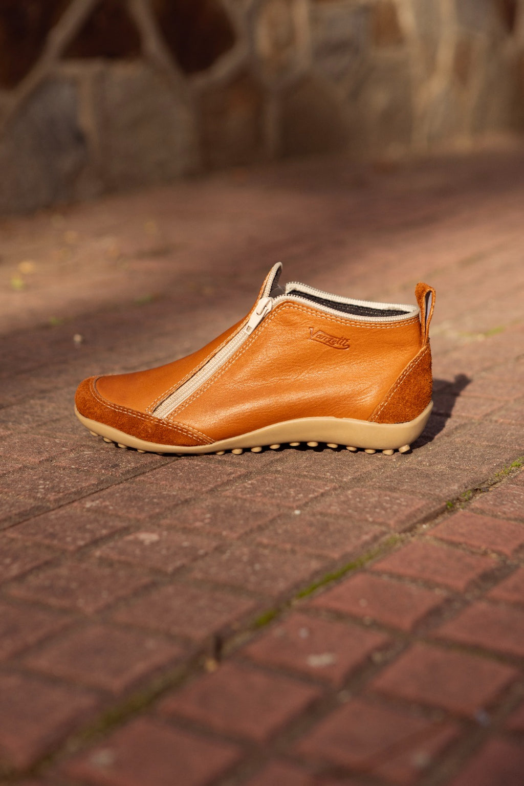 Bota Zipper Terracota Dos Cierres Vanzetti