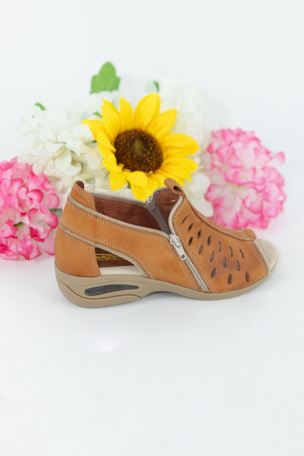 Sandalia Zipper Calada Terracota