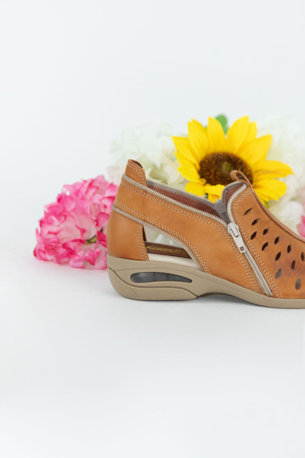 Sandalia Zipper Calada Terracota