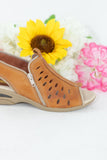 Sandalia Zipper Calada Terracota