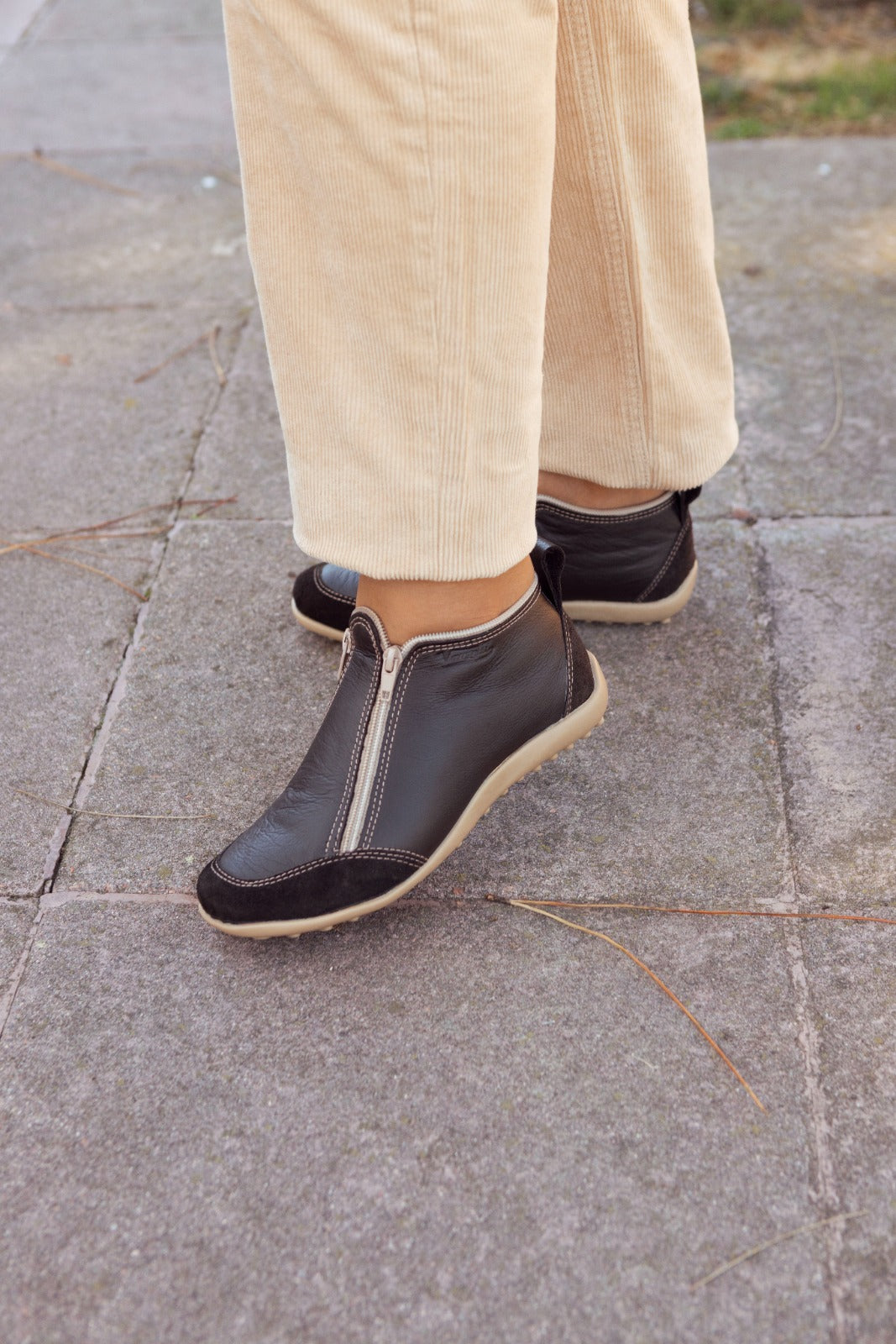 Bota Zipper Chocolate Dos Cierres Vanzetti