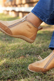 Bota Zipper Natural Dos Cierres Vanzetti