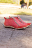 Bota Zipper Rojo Dos Cierres Vanzetti