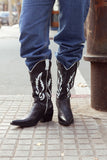 Texana Justine negra y blanco