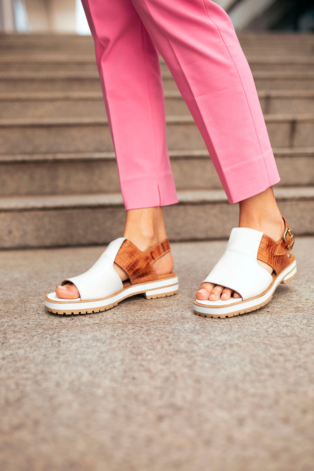 Caroline blanca con terracota